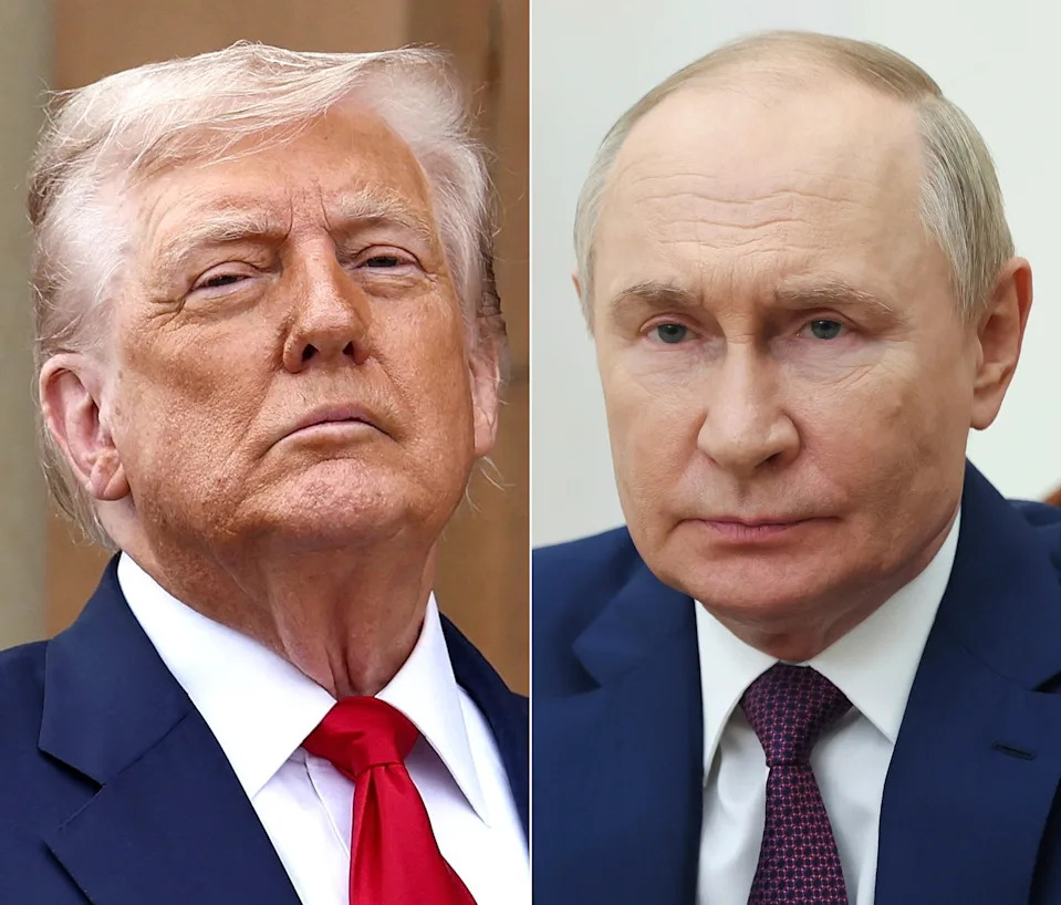 Getty Images/AP - PHOTO: President Donald Trump in Turnberry, Scotland, July 28, 2025 and Russian President Vladimir Putin in Moscow, July 27, 2025.