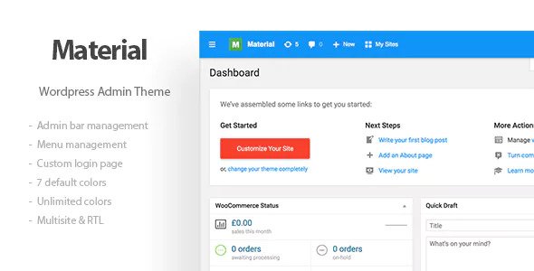 Materil v1.2.0 - Wordpress Material Design Admin Theme
