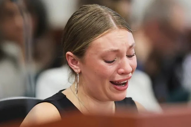 AP Photo/Kyle Green Dylan Mortensen at Bryan Kohberger's sentencing on July 23, 2025