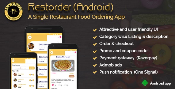 Restorder (Android) - A single restaurant food ordering app Restorder (Android) - A single restaurant food ordering app