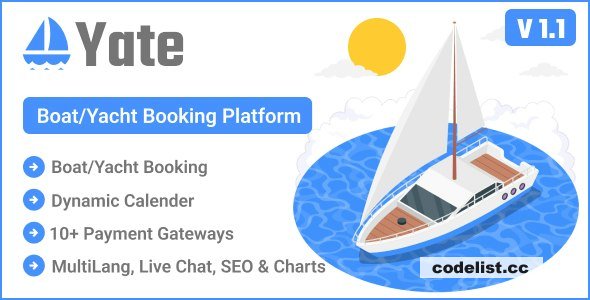 Yate v1.1 - Boat/Yacht Booking Platform