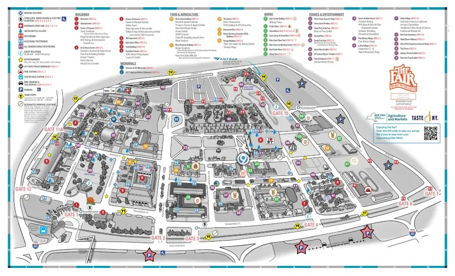 Map of NYS Fairgrounds