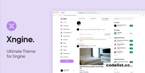 Xngine v1.0.1 - The Ultimate Sngine Theme