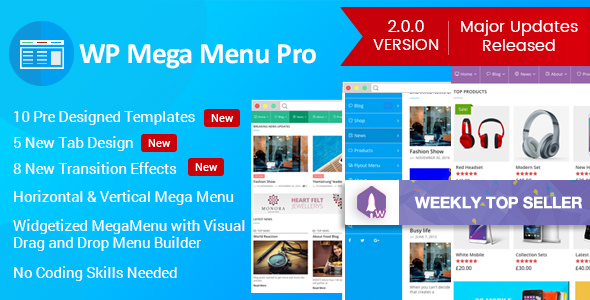 WP Mega Menu Pro v2.0.2 - Responsive Mega Menu Plugin