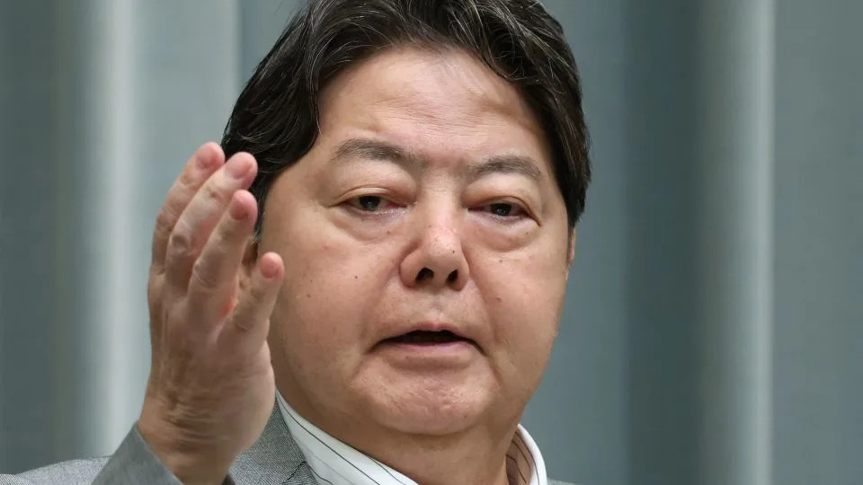 Chief Cabinet Secretary Yoshimasa Hayashi answers questions at a press conference in Tokyo, Japan, on June 16, 2025. - The Asahi Shimbun/Getty Images