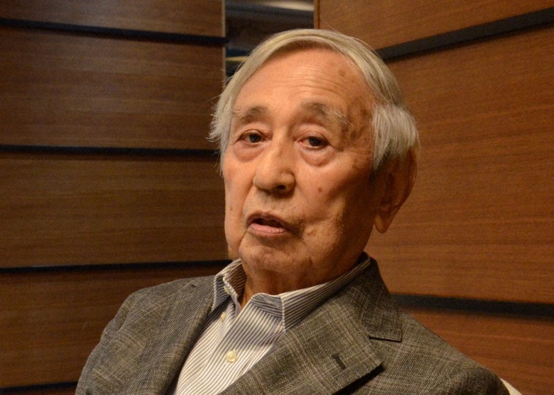 谷野作太郎さん＝東京都文京区で2025年8月6日、宮城裕也撮影