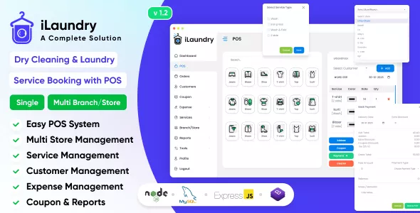 iLaundry - Dry Cleaning & Laundry Service Booking with POS v1.2