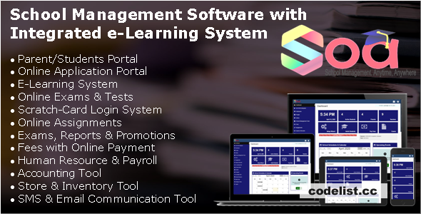 SOA v7.0 - School Management Software with Integrated E-Learning System