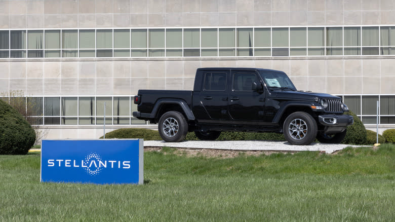 Stellantis Transmission plant. Jeep Gladiator display at the Stellantis plant for Dodge, Chrysler, Jeep and Ram.