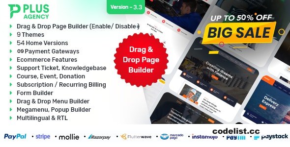 PlusAgency v3.3 - Multipurpose Website CMS / Business CMS - nulled