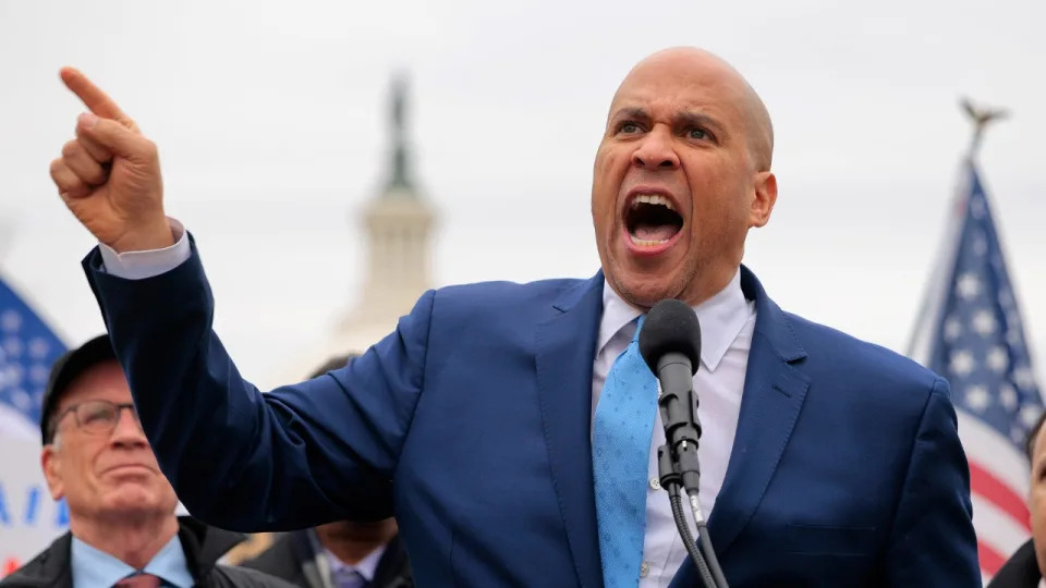 Cory Booker yelling