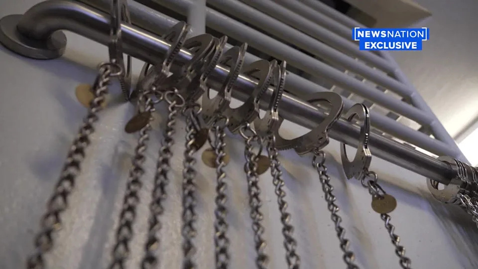 Inmates spend 23 hours a day inside their cells, with food and water fed through small slots in their doors.