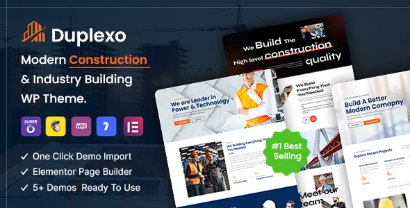 Duplexo - Construction Renovation WordPress Theme v3.0
