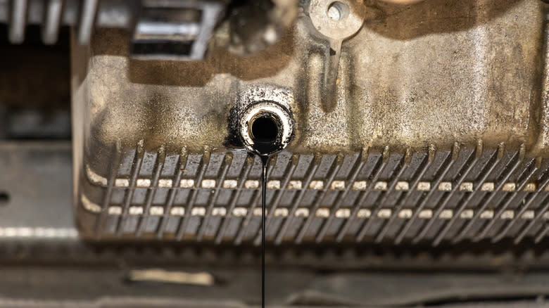 Engine oil draining
