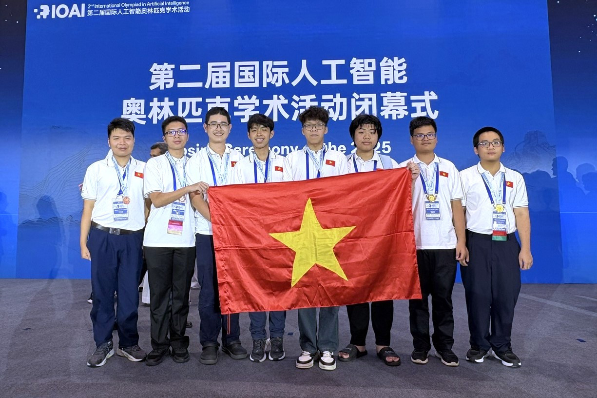 Việt Nam giành 3 Huy chương Vàng Olympic Trí tuệ nhân tạo quốc tế năm 2025