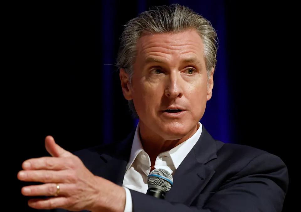 California Gov. Gavin Newsom speaks.