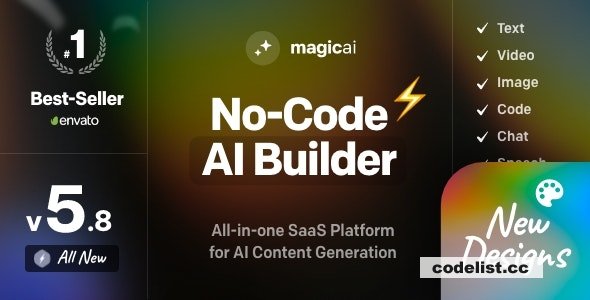 MagicAI v6.5.2 - OpenAI Content, Text, Image, Video, Chat, Voice, and Code Generator as SaaS