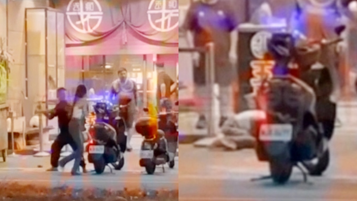 台男用掃把當街暴打23歲新女友影片瘋傳　她趴地求饒反被扯髮拖行