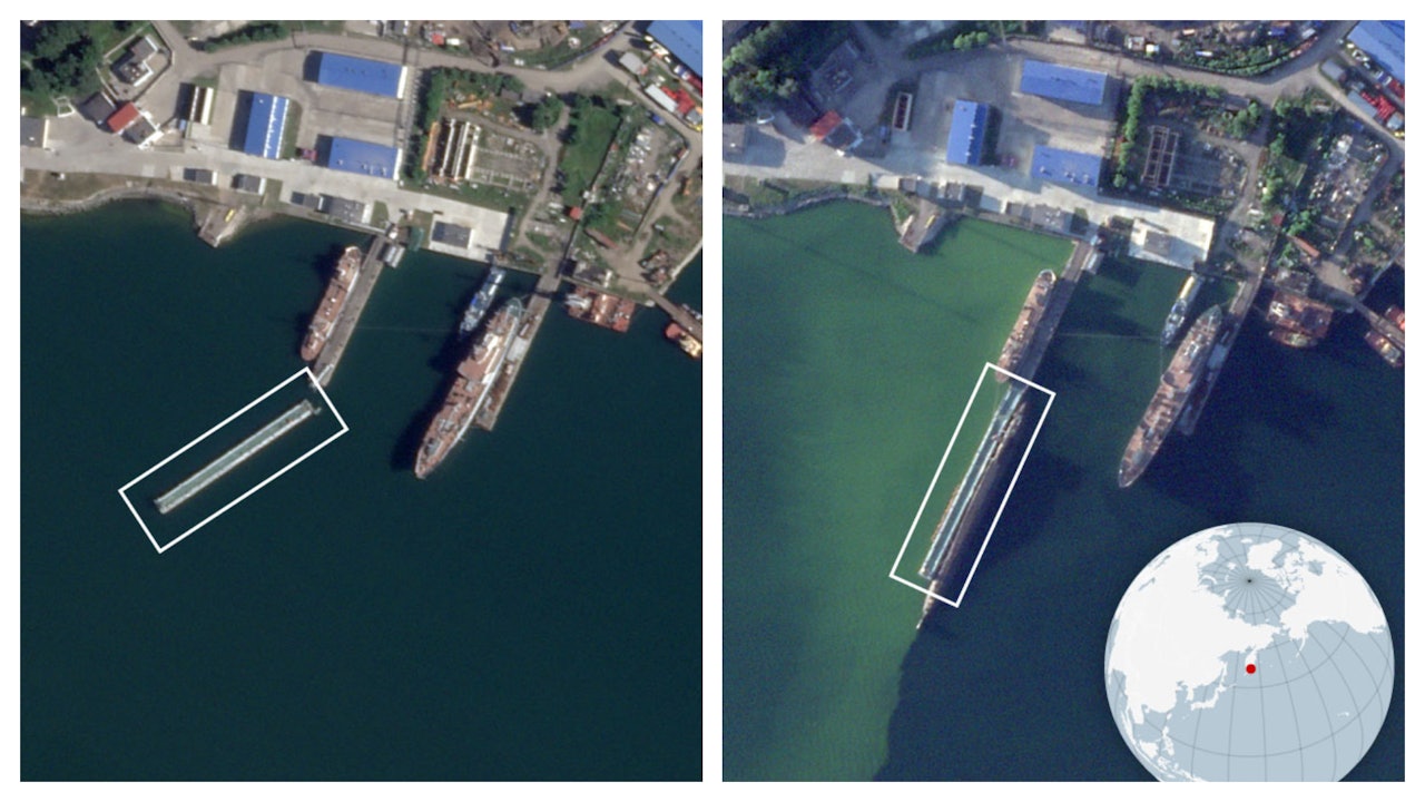 美媒：俄核潛艇基地因地震受損　衛星圖像顯示浮動碼頭脫離錨定