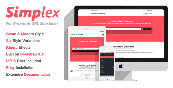 Simplex Theme for Premium URL Shortener Simplex Theme for Premium URL Shortener