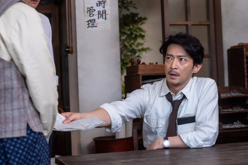 NHK連続テレビ小説「あんぱん」に出演した津田健次郎=NHK総合月~土曜日午前8時などで放送中