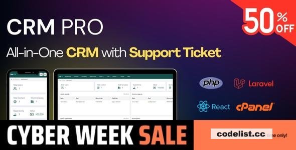 CRM PRO v1.0 - All in One CRM in Laravel for cPanel