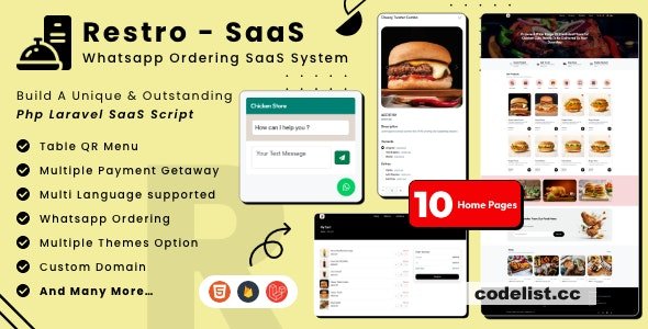 Restro SaaS v3.7 - Multi Restaurant Online WhatsApp Food Ordering System SaaS - nulled