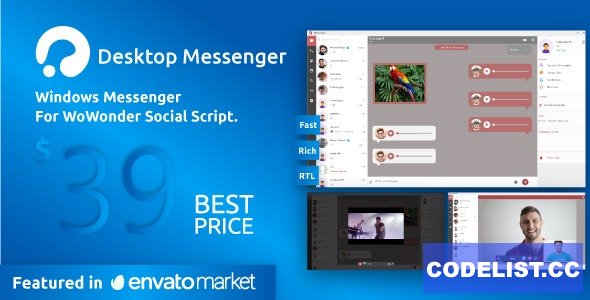 WoWonder Desktop v3.1- A Windows Messenger For WoWonder Social Script 