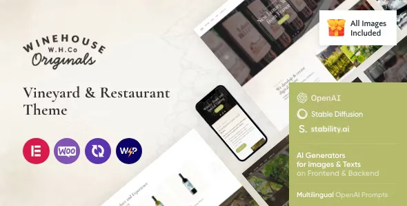 Wine House v3.12 - Vineyard & Restaurant Liquor Store WordPress Theme