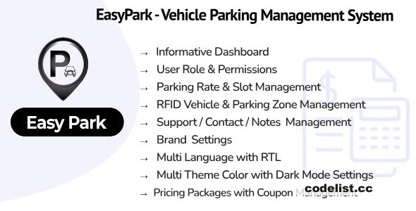 EasyPark SaaS v1.6 - Vehicle Parking Management System