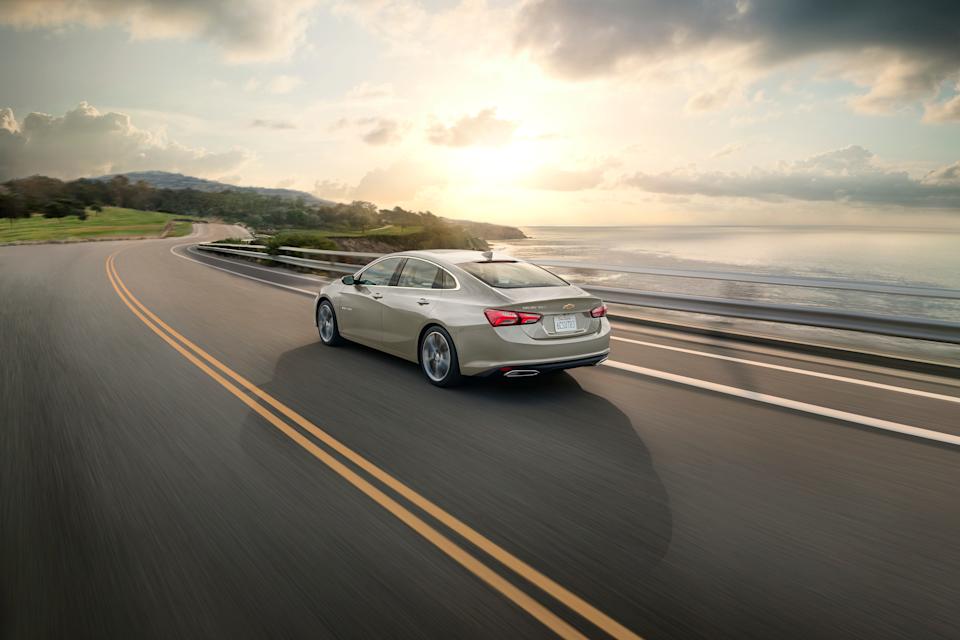 The 2024 Chevrolet Malibu Premier 1LZ in Mineral Gray Metallic.
