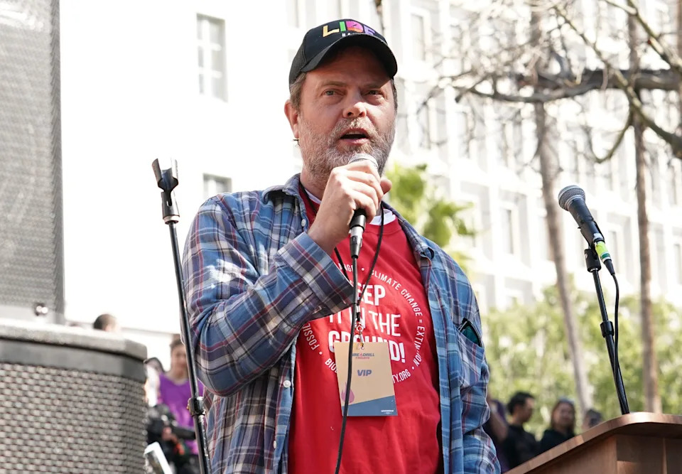 "The Office" star was evacuated from his Oregon cabin due to wildfire