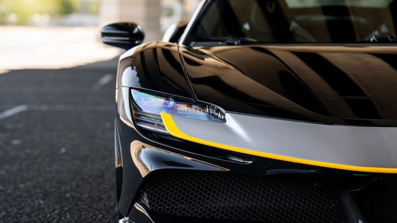 2022 Ferrari SF90 Stradale nero galaxy black paint hard front