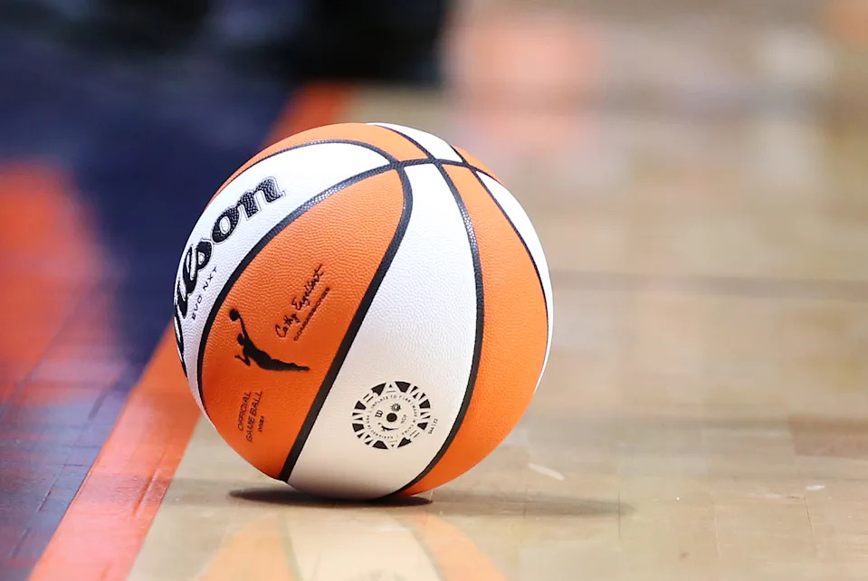 UNCASVILLE, CT - AUGUST 04: General view of the game ball during a WNBA game between Phoenix Mercury and Connecticut Sun on August 4, 2022, at Mohegan Sun Arena in Uncasville, CT. (Photo by M. Anthony Nesmith/Icon Sportswire via Getty Images)