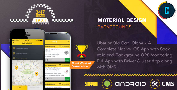 Taxi Booking App - A Complete Clone of UBER with User,Driver & Bacend CMS Coded with Native Android Taxi Booking App - A Complete Clone of UBER with User,Driver & Bacend CMS Coded with Native Android