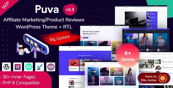 Puva - Online Blogging & Affiliate Product Reviews WordPress Theme v2.3