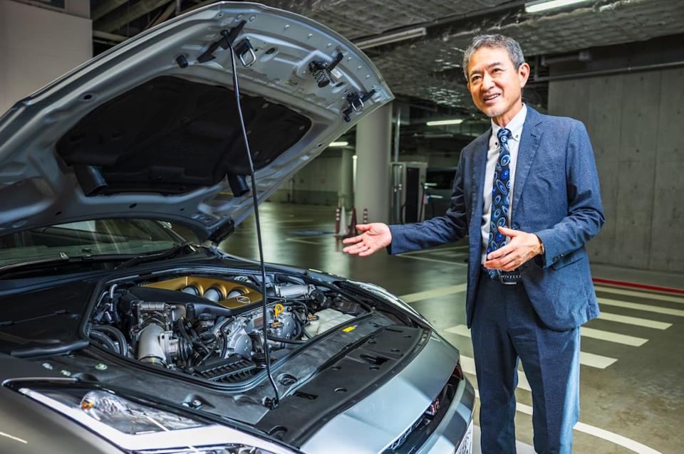 Tamura and his personal R35 GT-R, a T-Spec model finished in Millennium Jade.