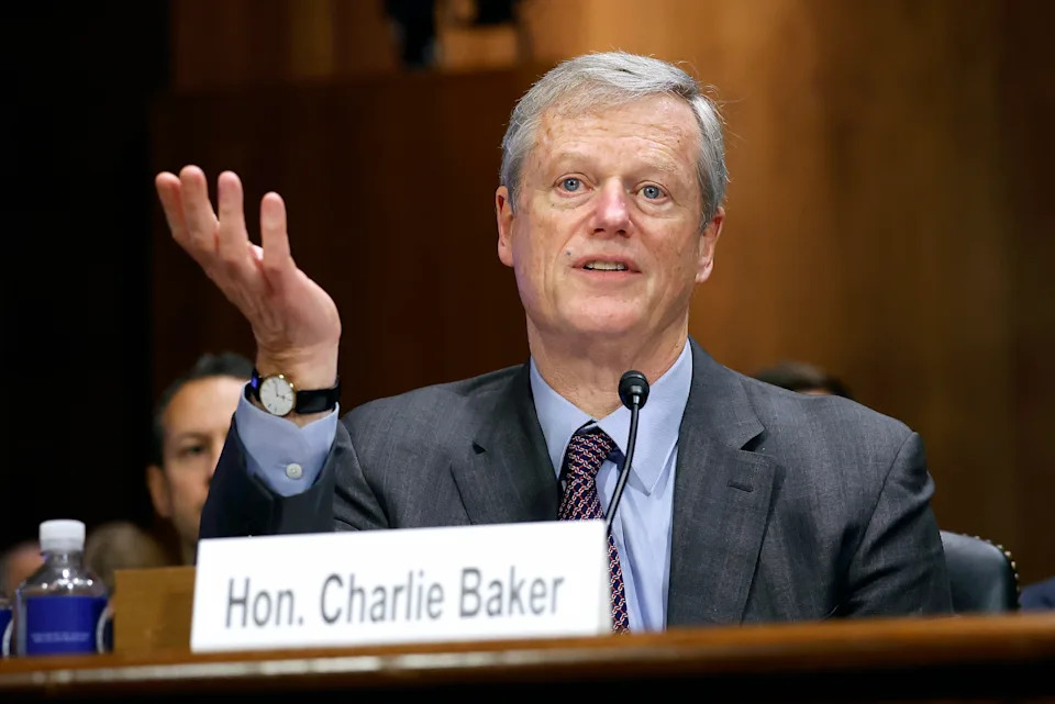 WASHINGTON, DC - DECEMBER 17: President of the National Collegiate Athletic Association (NCAA) Charlie Baker testifies before the Senate Judicary Committee in the Dirksen Senate Office Building on December 17, 2024 in Washington, DC. The Committee held a hearing to investigate sports gambling. (Photo by Kevin Dietsch/Getty Images)