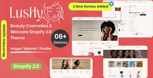 Lushy - Beauty Cosmetics & Skincare Shopify 2.0 Theme v1.3