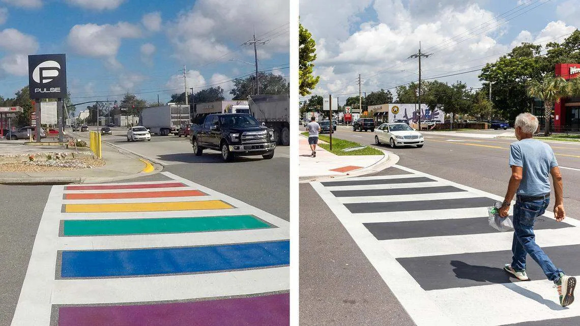 Florida officials repaint rainbow crosswalk near site of Pulse massacre: reports