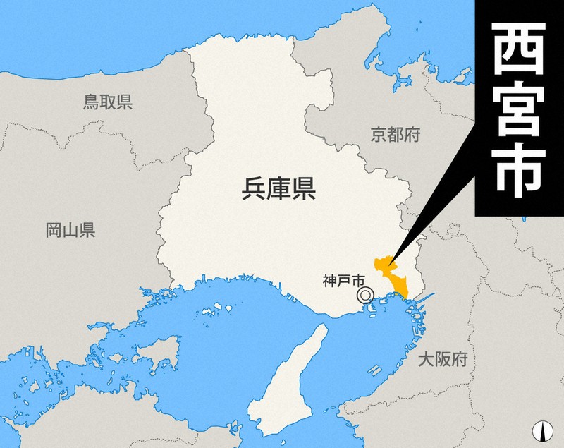 兵庫・西宮の住宅で男性が切られけが　県警が捜査