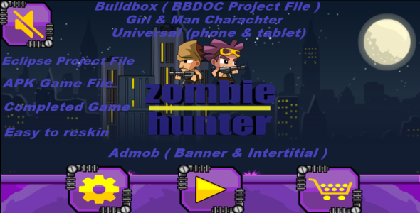 Zombie Hunter (Elipse,Buildbox,APK Project File - Complete Game - Admob Banner & Intertitial) Zombie Hunter (Elipse,Buildbox,APK Project File - Complete Game - Admob Banner & Intertitial)