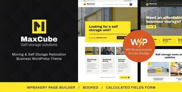 MaxCube - Moving & Self Storage Relocation Business WordPress Theme v1.3.1