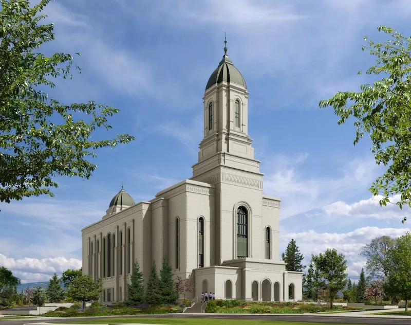 A rendering of the Heber Valley Utah Temple.