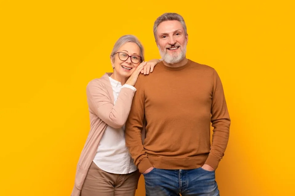 Happy older couple.