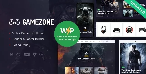 Gamezone - Video Gaming Blog & Esports Store WordPress Theme v1.1.11