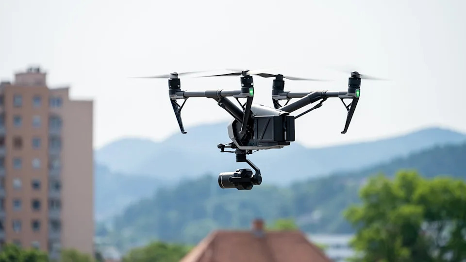 Drone in neighborhood