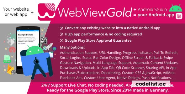 WebViewGold for Android v16.1 - Convert website to Android app - nulled