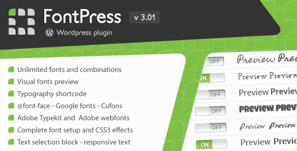 FontPress v3.4.1 - Wordpress Font Manager