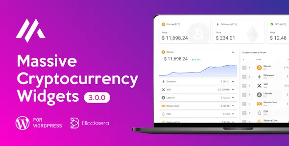 Massive Cryptocurrency Widgets - Crypto Plugin v3.2.9
